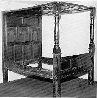mid-17th century rope canopy bed