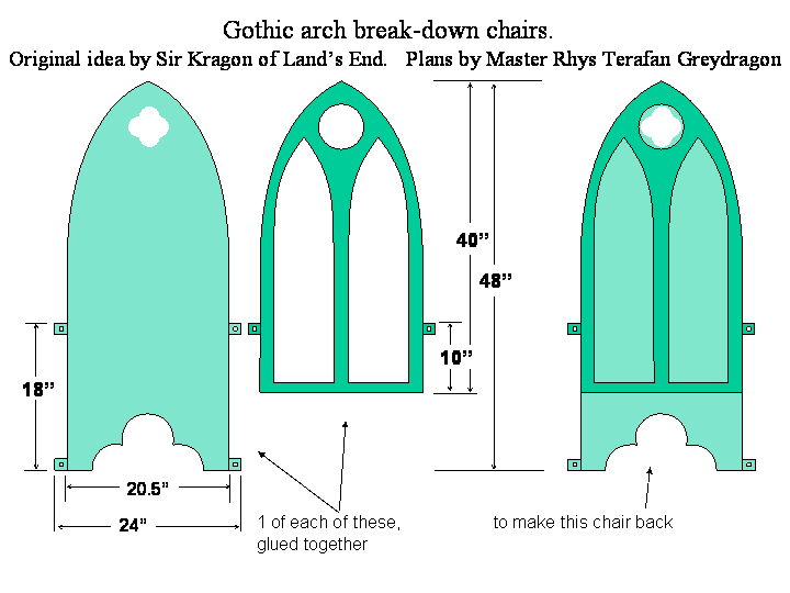 Gothic Arch Break Down Chairs