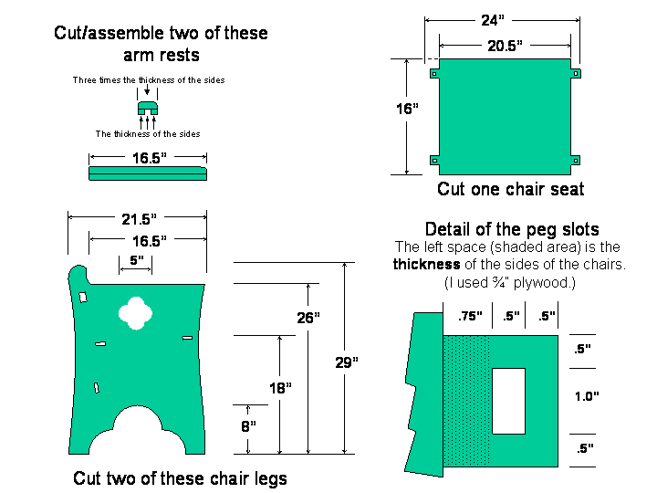 Gothic Arch Break Down Chairs